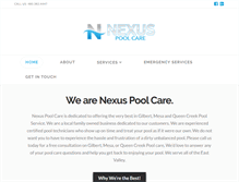 Tablet Screenshot of nexuspoolcare.com